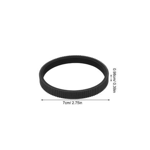 Top Shelf 4Pc Replacement Rubber Drive Belt Kit For Planer Machinery, 218Mm Perimeter, tight fit black rubber band, flat view.