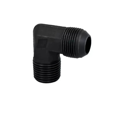 Heavy Duty Carbon Steel D Type Elbow Male Ball Joint Hydraulic Oil Pipe Fitting Forged Right Angle Connector Solid Build Garage Shop Top Shelf Fluid Line Replacement Parts Legit and built to last hard enough for your next big fix up job., black threaded elbow fitting