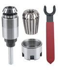 4 Pcs 1/4 Inch Shank Router Collet Extension Set With Chuck Converter Adapter Plus Wrench Spanner For Woodworking Power Tool Accessory Kit with steel chuck and adapter parts.
