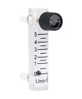 Oxygen Flow Meter 0 To 5 LPM Acrylic Flowmeter For Oxygen And Air Gas With 8 mm Hose Barbs Easy To Use Industrial Grade Flow Control