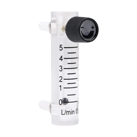 Oxygen Flow Meter 0 To 5 LPM Acrylic Flowmeter For Oxygen And Air Gas With 8 mm Hose Barbs Easy To Use Industrial Grade Flow Control