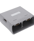Portable Smart Dual Battery Charger Hub For Drones with USB port, grey plastic