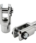 M6x1 Female Thread Air Cylinder Rod Clevis End Y Connector For Pneumatic Cylinders 32.5mm Length Piston Rod Clevis With Foot Mount Compatibility Durable Alloy Construction Built Tough 5 Pack, chrome alloy clevis ends