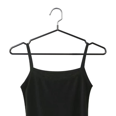 Non Slip Metal Hangers For Suits And Coats With Rubber Coating Chrome And Black Friction Hangers 16 Inch Wide Heavy Duty 5 Gauge Wire