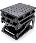 Premium XYZ Manual Translation Stage Rock Solid Platform For Laser Marking And Precision Alignment with anodized black finish.