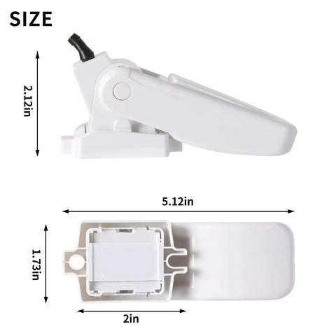 Beefy Bilge Pump Float Switch For Boats Automatic Marine Float Sensor 12V 24V 32V side and bottom view with measurements