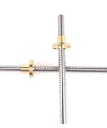 Beefy Ball Screw With Nut 1Pc T14 Trapezoidal Rod Lead Screw Thread 14mm And 6mm Lead Brass Nut For CNC and Industrial Use