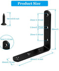Tough As Nails Matte Black Stainless Steel L Brackets 3 By 3 Inch heavy duty dimensions with screws for woodworking.