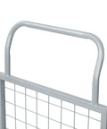 1800 Lbs 4 In 1 Convertible Platform Cart Truck Utility Transport Trolley With Beefy Steel Frame And Easy Steering 2 Swivel Braking Wheels And 2 Directional Wheels For Heavy Loads, gray steel handle and mesh side panel