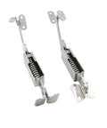 Two Pack Heavy Duty Spring Lid Support Hinges For Left And Right Doors, Nickel Plated Iron Rust Resistant Lid Stay For Wooden Boxes Cabinets And Cupboards, Holds 10 To 14 Pounds.