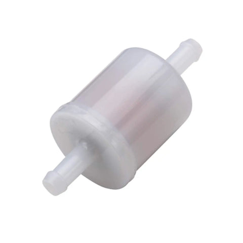 See Through 40 Micron Fuel Filter For Engines With Fuel Pump OEM Standard Replacement No Assembly Required Best Bet For Lawn Mowers Generators Snow Blowers And More, clear cylindrical filter