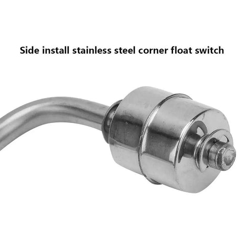 Close-up of side install stainless steel liquid level sensor 75mm for pools and tanks, showing heavy duty water level probe.