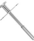 Heavy Duty Stainless Steel Spring Plunger Latch Lock 2 Pack With Rust Proof Finish, detailed view of latch mechanism.