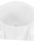 Top view of Portable Water Dispenser And Compact Bucket Holder Faucet For Outdoor Camping And RV Use, Space Saving, in white