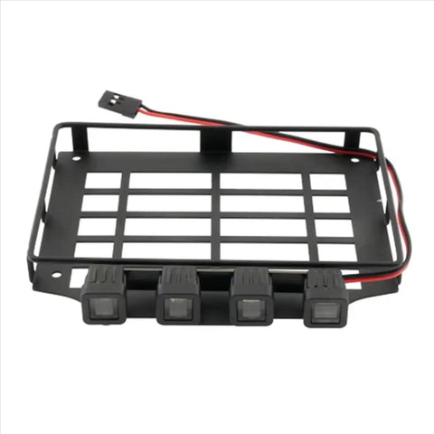 Sleek Square RC Car LED Light Strip Kit For 1/12 Scale H12Y Crawler Setup, heavy duty housing with four LED light slots.