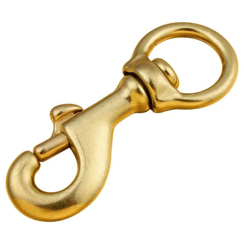 Heavy Duty Solid Brass Swivel Bolt Snap Hooks With Seven Eighths Inch Eye And Three And A Quarter Inch Length Built To Last Single Ended Clip