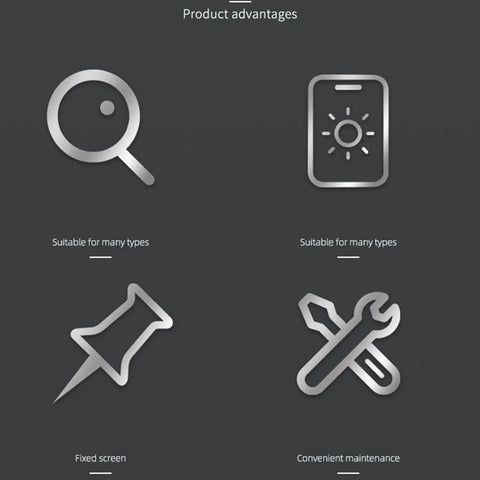 Product advantages icons for Stainless Steel Phone Disassembly Fixtures With Antislip Clamp For Electronics Repair Pro Grade