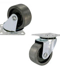 Heavy Duty Cast Iron Caster Wheels For Furniture And Home Workshop, Super Rugged Plate Swivel Casters With Parking Brake, 2 Inch Rolling Bundle.