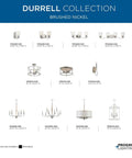 Durrell Collection Two-Light Flush Mount In Brushed Nickel 13 Inch Ceiling Light Fixture For Hallways Living Rooms And Entryways