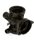 Heavy Duty Washing Machine Pump Housing Replacement For 3108Er1001B black plastic housing showing side and top angles.