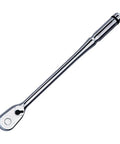 Nepros NBR490L One Half Inch Long Ratchet Handle For Deep Reach And High Torque Performance, chrome finish tool for mechanics