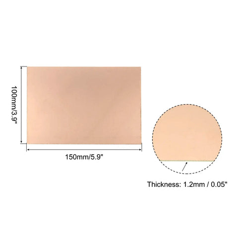 FR4 Single Side Copper Clad Prototype PCB Board Kit Of 10 150 x 100 x 1.2 Millimeter Copper Plated Universal DIY Circuit Boards