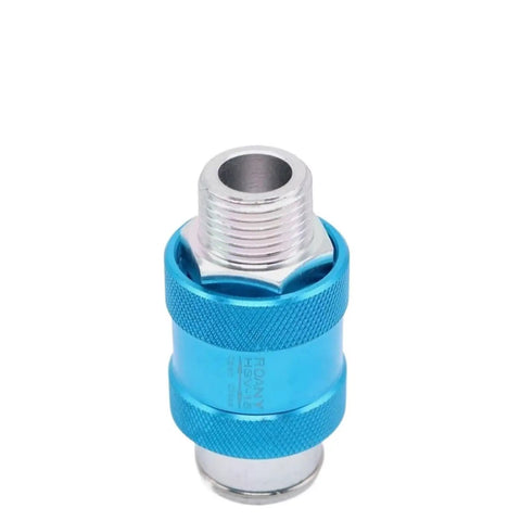 Heavy Duty Hand Slide Valve Mechanical Pneumatic Switch For Air Tools and Industrial Equipment Manual Control Flow Filter Component HSV 10, blue metal valve.