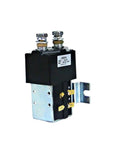 Heavy Duty 24V DC Contactor Relay Switch With Bulletproof 200Amp Rating And Tough As Nails Copper Lugs For Golf Cart Electric Vehicle Solar Inverter Battery Disconnect And Custom Amp Swaps, metal casing, compact design.