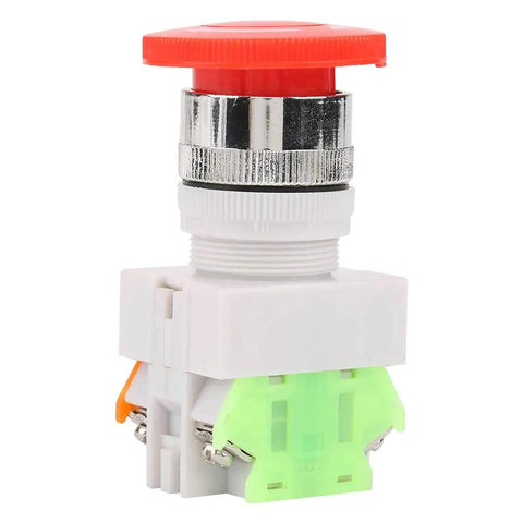 Emergency Stop Button Self Locking Mushroom Push Button Switch 22mm Mount Insulated Design For Industrial Equipment