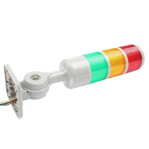 Beefed Up Industrial LED Signal Tower Stack Light With Rotatable Base And Buzzer Three Layer Andon Lights 12V 24V DC