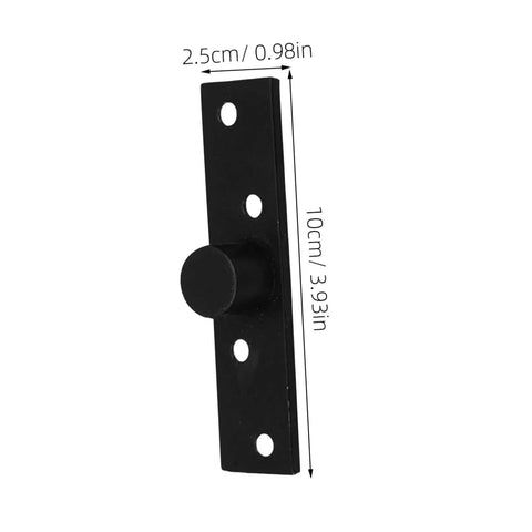 No Nonsense 360 Degree Hidden Door Hinge Heavy Duty Stainless Steel Invisible Pivot, black, 10cm x 2.5cm