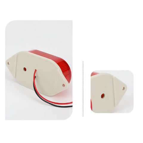 Red LED Strobe Warning Light For Emergency Safety Use with compact design, weatherproof exterior, and bolt-on mount visible