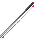 Two Pack 18 Inch Torsion Spring Winding Rods With Rubber Handles 0.5 Inch Diameter Steel Winding Bars For Garage Door Tension Spring Adjustment And Replacement Heavy Duty DIY Pro Tool close-up