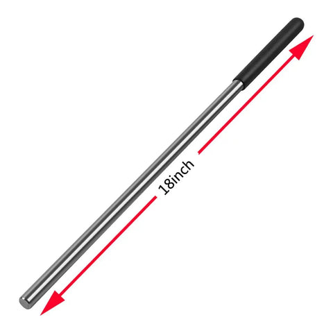 Two Pack 18 Inch Torsion Spring Winding Rods With Rubber Handles 0.5 Inch Diameter Steel Winding Bars For Garage Door Tension Spring Adjustment And Replacement Heavy Duty DIY Pro Tool close-up
