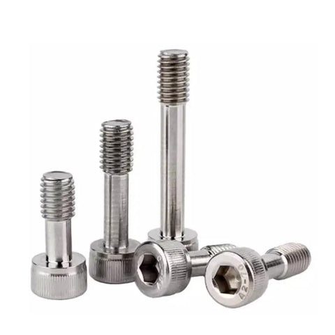 M6 x 35mm Captive Screws With Hex Socket Cap Head Stainless Steel 5 Pack For Panels And Electronics 6.0mm Thread 35mm Length 1.0mm Pitch 10mm Head Diameter Silver Finish, showing several screws