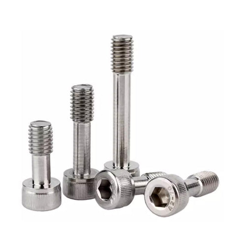 Built Tough M8 X 45mm Stainless Steel Captive Screws With Hex Socket Cap Head And Plain Washers, set of four screws.