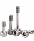 Heavy Duty M4x25mm Captive Screws With Hex Socket Cap Head Stainless Steel 5 Piece Set showcasing varied lengths and hex heads.