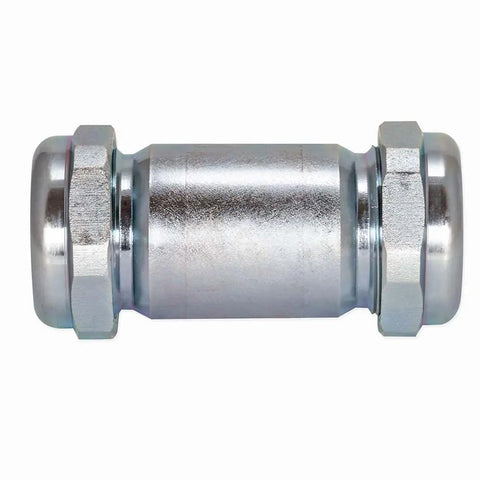 Long Pattern Compression Coupling for 1 Inch IPS Galvanized Steel, 4 3/8 Inch Length, No Sweat Pipe Connector