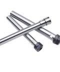 Solid ER Extension Rod Collet Chuck For CNC Milling And Lathe Tools To Keep High Speed Rotation Smooth, Cut Less Vibration, Boost Surface Finish And Handle Heavy Loads Without Fail, showing three stainless steel rods.