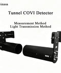 Hella Precise Wall Mounted Tunnel Visibility Co Detector Killer Smoke Density Sensor With Six Meter Optical Path, black dual unit.