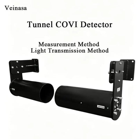 Hella Precise Wall Mounted Tunnel Visibility Co Detector Killer Smoke Density Sensor With Six Meter Optical Path, black dual unit.