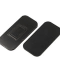 Two black pieces of Magnetic Cabinet Catches Set for Doors and Drawers, Invisible Latch Kit, 5-Piece, 4 by 2 cm, Heavy Duty Magnetic Closure.