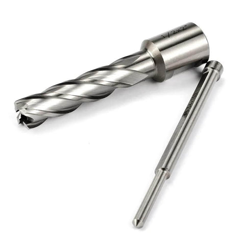 Oscarbide 1/2in x 2in HSS annular cutter with 3/4in Weldon shank and pilot pin for magnetic drill press