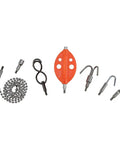 Splinter Guard Wire Fish Rod And Glow Rod Attachment Set with Double S Hook, 7 Piece Kit showing various wire pulling tools.