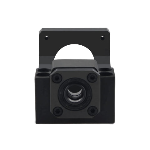 Front view of CNCMANS HM12-57 Nema 23 steel motor mounting bracket with bearing housing