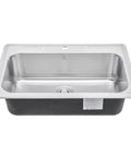 33 By 22 By 9 Inch Top Mount Or Drop In Stainless Steel Single Bowl Kitchen Sink With Strainer And Dish Rack 18 Gauge T304 Dent Resistant Rust Proof Pro Grade Build For Busy Home Chefs