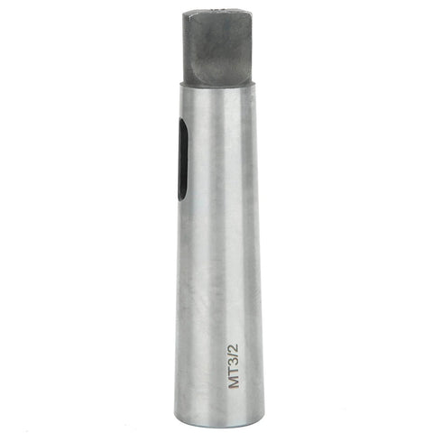 Front view of metal MT3 to MT2 taper drill sleeve reducing adapter