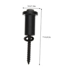 Four Piece Carbon Steel Sliding Barn Door Spacers With Wall Track Hardware Kit Replacement Connector, close-up of single spacer with screw