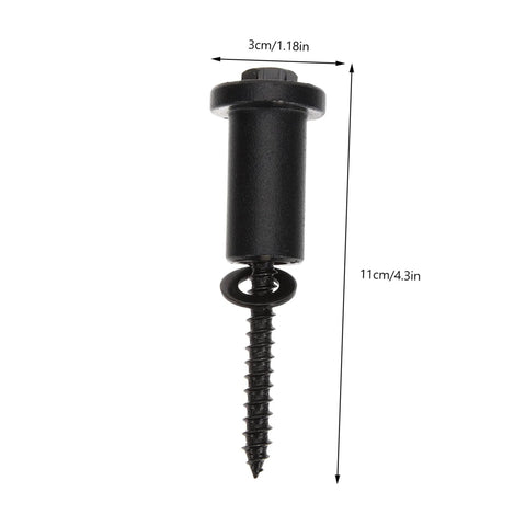 Four Piece Carbon Steel Sliding Barn Door Spacers With Wall Track Hardware Kit Replacement Connector, close-up of single spacer with screw