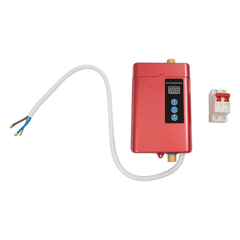 Rock Solid 3000W Instant Electric Hot Water Heater With Built Like A Tank Cast Aluminum Shell and Bright Digital Display.